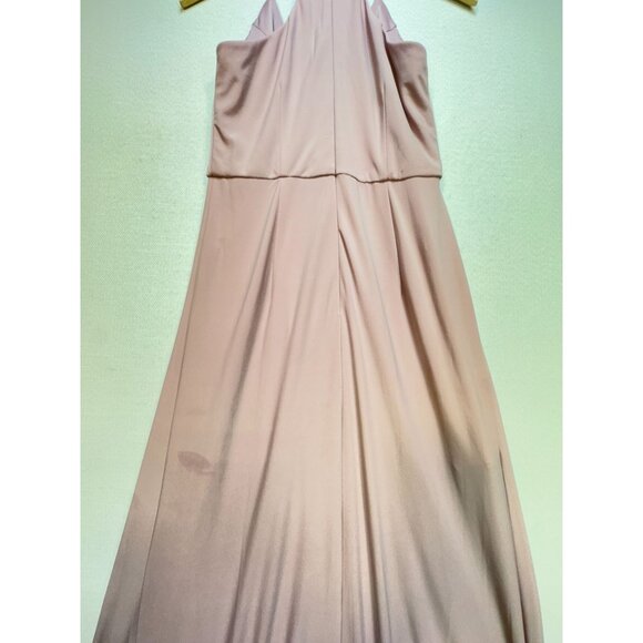DB Studio Womens Maxi Dress Sleeveless Sz 6 Pink Back Zip Stretch Wedding - Picture 9 of 10